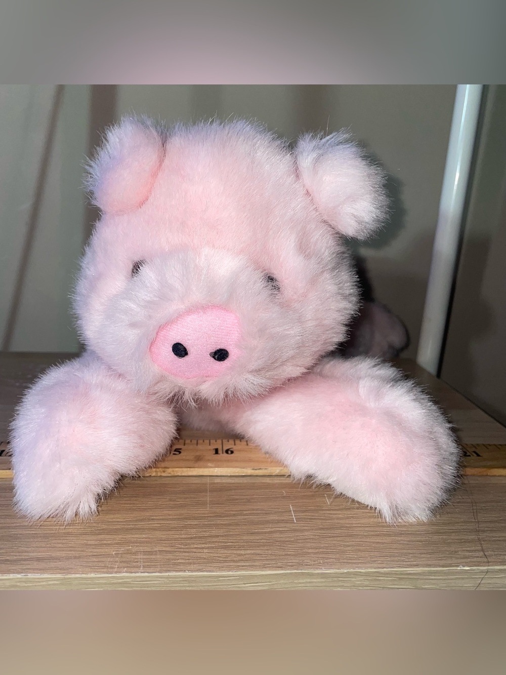 Adorable SKM Floppy Bean Bag Pets "George" the Pink Plush Pig 14"